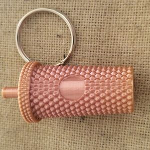 3D studded tumbler key chain